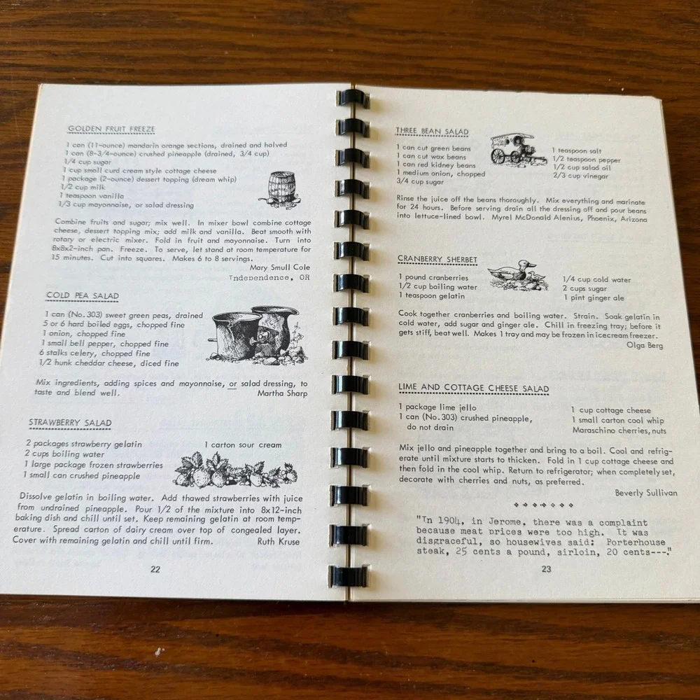 The Copper Town Cook Book Jerome Arizona Frank M Hamilton Art Vintage 1972